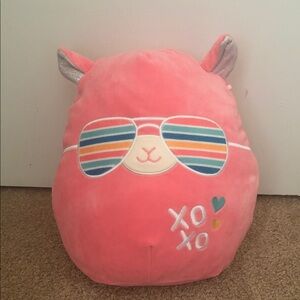 Squishmallows 12” Pavlo the Pink Llama with Rainbow Stripe Sunglasses